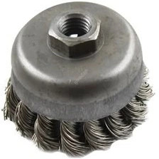 فرچه سیمی کاسه ای بافته 75mm کربلایی